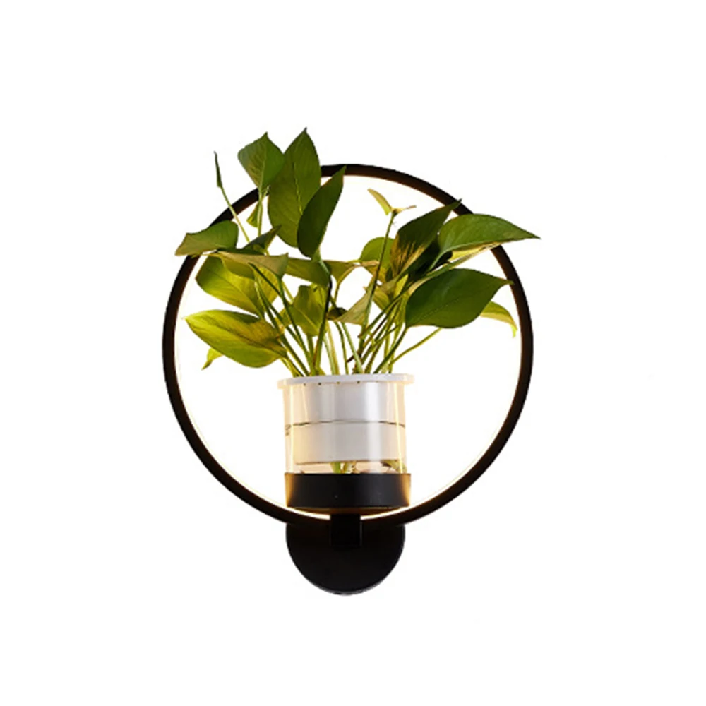 

85-265V Nordic Plant Wall Lights Innovative Bedside Bedroom Lamp Wedding Staircase Living Room Simple Modern Aisle Wall Lamp