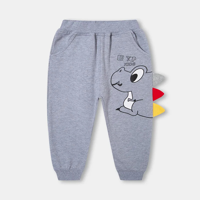

Autumn New Arrival Baby Clothes Children's Cotton Long Pants Cartoon Dionsaur Pockets Sports Boy Pants Kids Cute Leggings