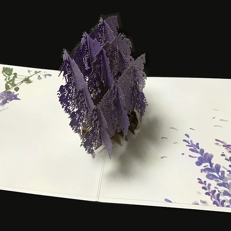 wisteria 3D всплывающие открытки-приглашения на свадьбу вечерние приглашения детский душ Подарки Свадебные поздравительные открытки юбилейные подарки открытка с единорогом - Цвет: wisteria