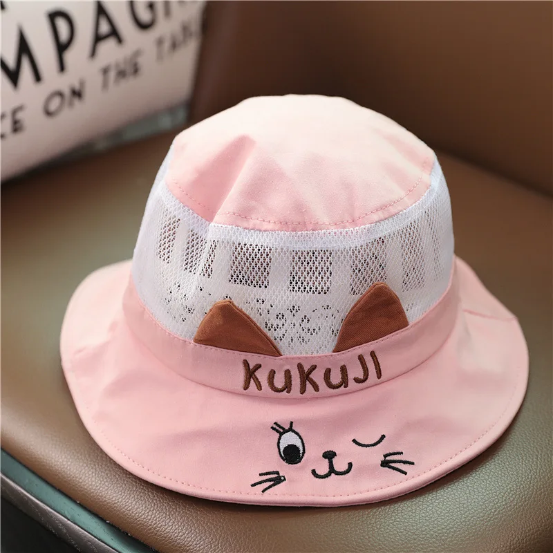 

Spring and Summer Children Bucket Hat Baby Fisherman Hat Mesh Breathable Sun Hat Boy Hat Girl Outdoor Outing Beach Hat