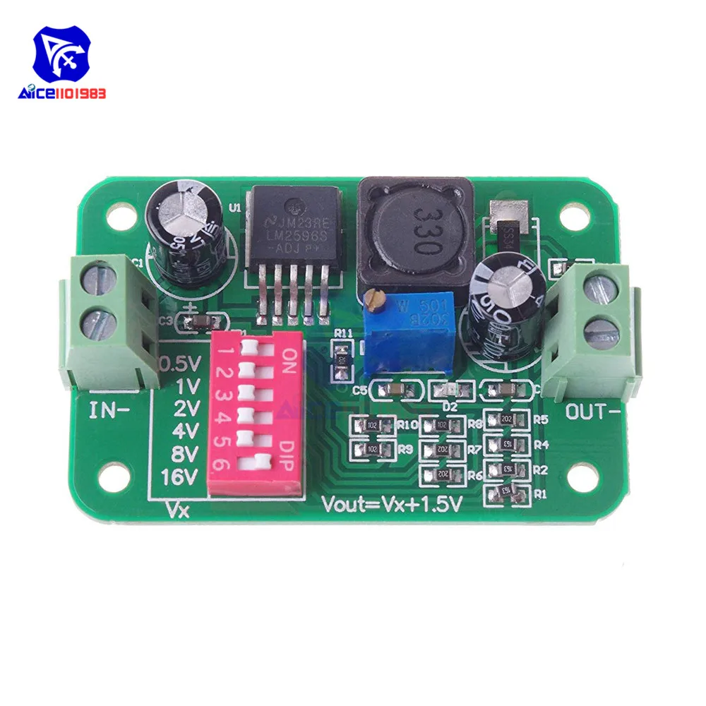 Понижающий Регулируемый источник питания diymore LM2596 DC 5 36 в до 1 33 для Arduino Raspberry|dc-dc