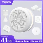 Набор для умного дома Xiaomi Aqara, шлюз M1S, концентратор Zigbee, беспроводной настенный выключатель, датчик температуры двери и окна, реле с дистанционным управлением