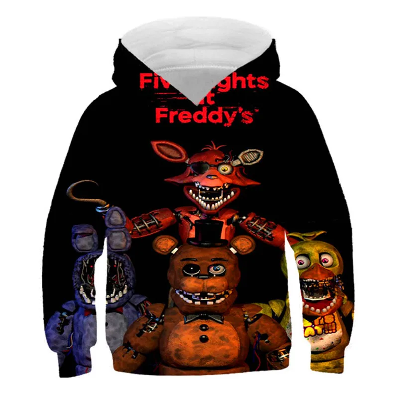 

2022fashion 3d Cartoon 5 Night At Freddy FNAF Sweatshirt Hoodies Children Clothes For Boys And Girls Long Sleeve Hoodie Kids Top