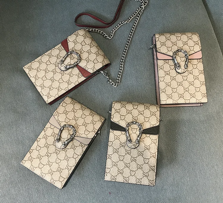 

Mobile Phone Bag For iphone 11 Case Women Girls Messenger Bag Chain Bag Leather All-match Summer Mini Bag With Card Pocket