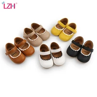 lzh autumn non slip newborn baby boy shoes 0 24 months fashion princess shoes for girls pu leather shoes for kids toddler shoes