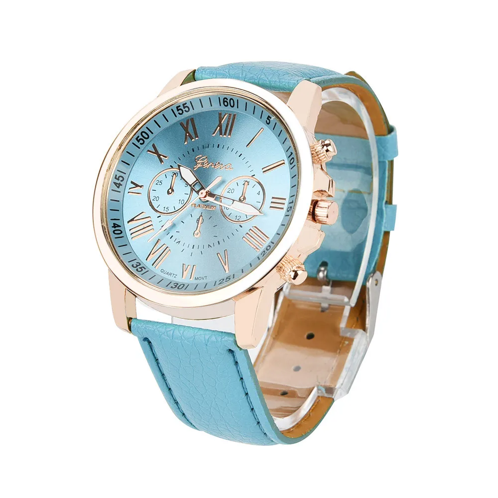 

2021 Women's new style watch with calendar stainless steel dial leather strap Wristwatch Ladies Girls Clock gifts reloj mujer