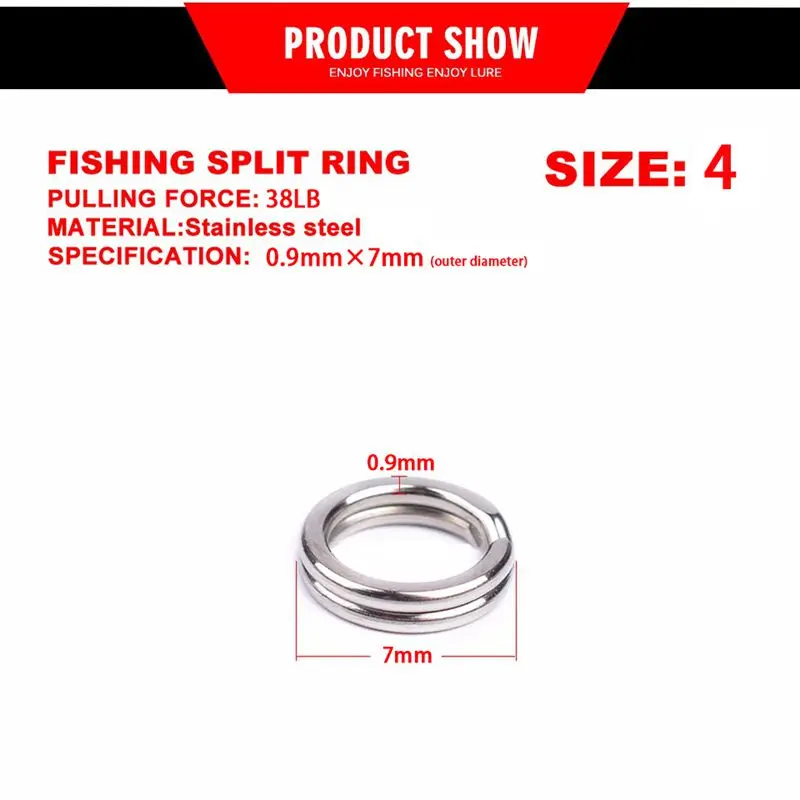 Топ! 100 шт прочные двойные петли горячее разъемное кольцо рыболовные снасти из