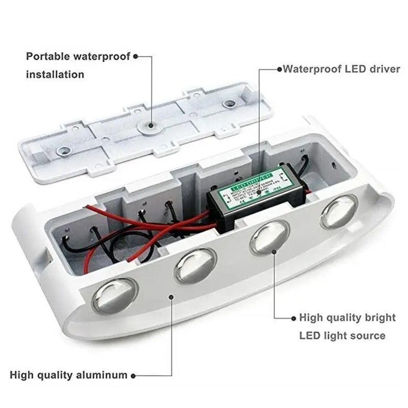 Прочный Ночной светильник уличная настенная алюминиевая прочная
