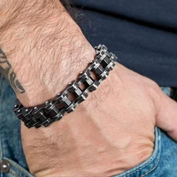 new retro heavy stainless steel motorcycle chain men bracelet male 12mm wide best friends mens bracelets bangles hip hop jewelry