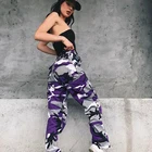 Женские камуфляжные брюки-карго с завышенной талией, в стиле хип-хоп