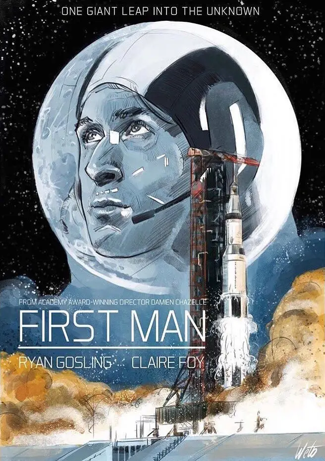 

2018 Movie First Man oil paintings canvas Prints Wall Art For Living Room Bedroom Decor