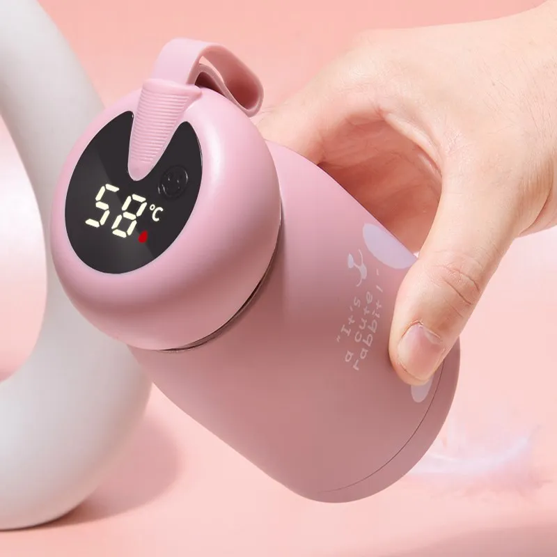 

Thermal mug Intelligent temperature measurement and color changing vacuum flask lovely 320ml Thermo cup for coffee