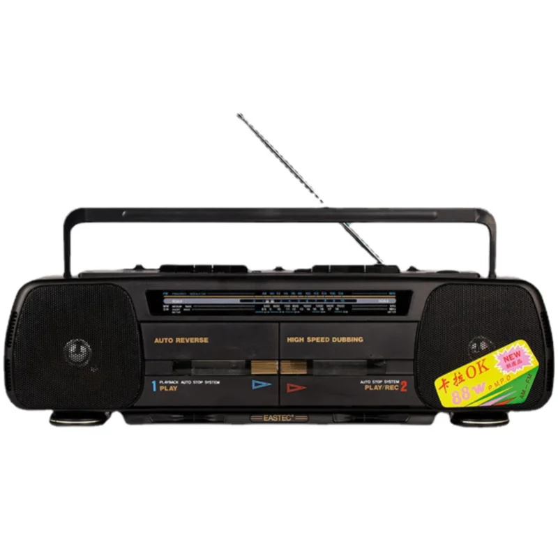 

Teaching High-Power Portable Stereo Dual-Card Tape Machine Recording Recorder Cassette Radio English Learning Machine