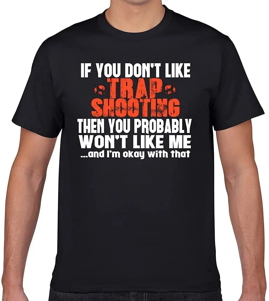 

Trap Shooting Fi Print Male Tshirt Men Black