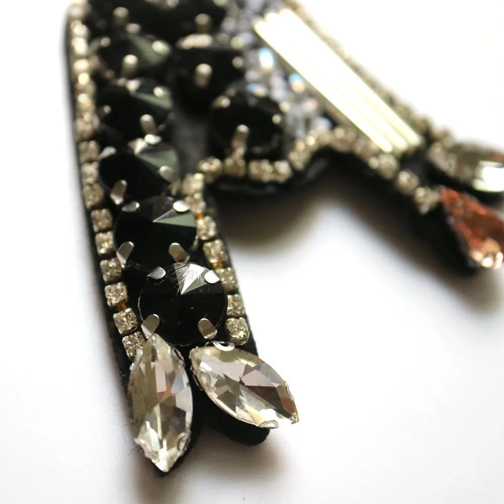 1 шт. черные вышитые бусины-нашивки с буквами для одежды | Дом и сад