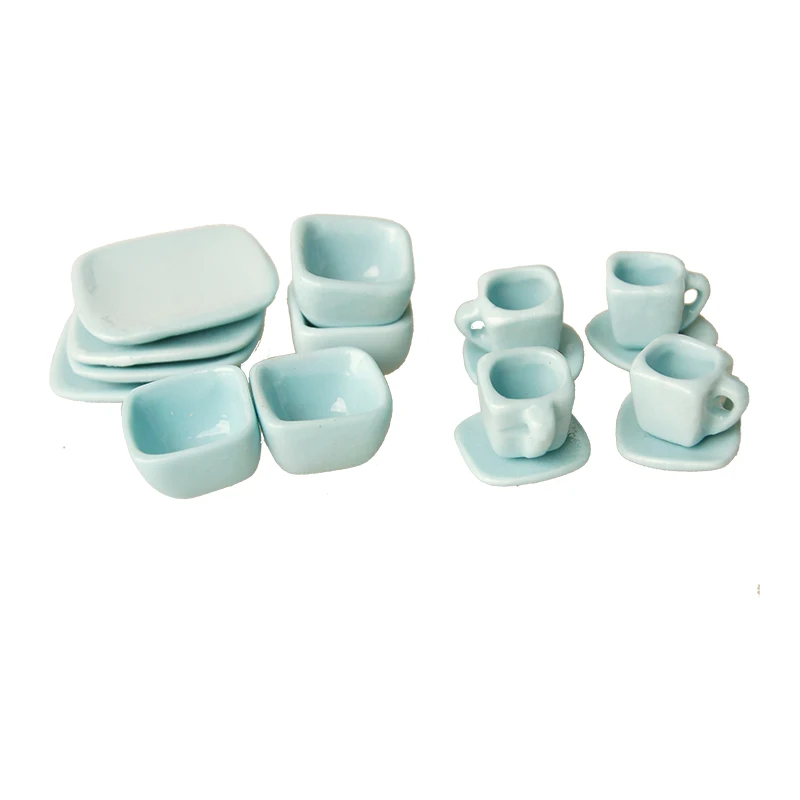 1/12 Миниатюрные аксессуары для кукольного домика мини фарфоровый чайный сервиз