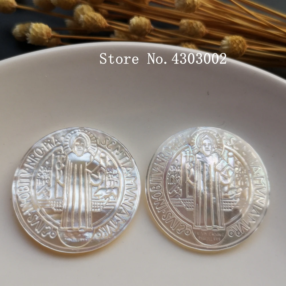 10 шт./лот 30 мм натуральный круглый перламутровый корпус для матери Сан-Бенито