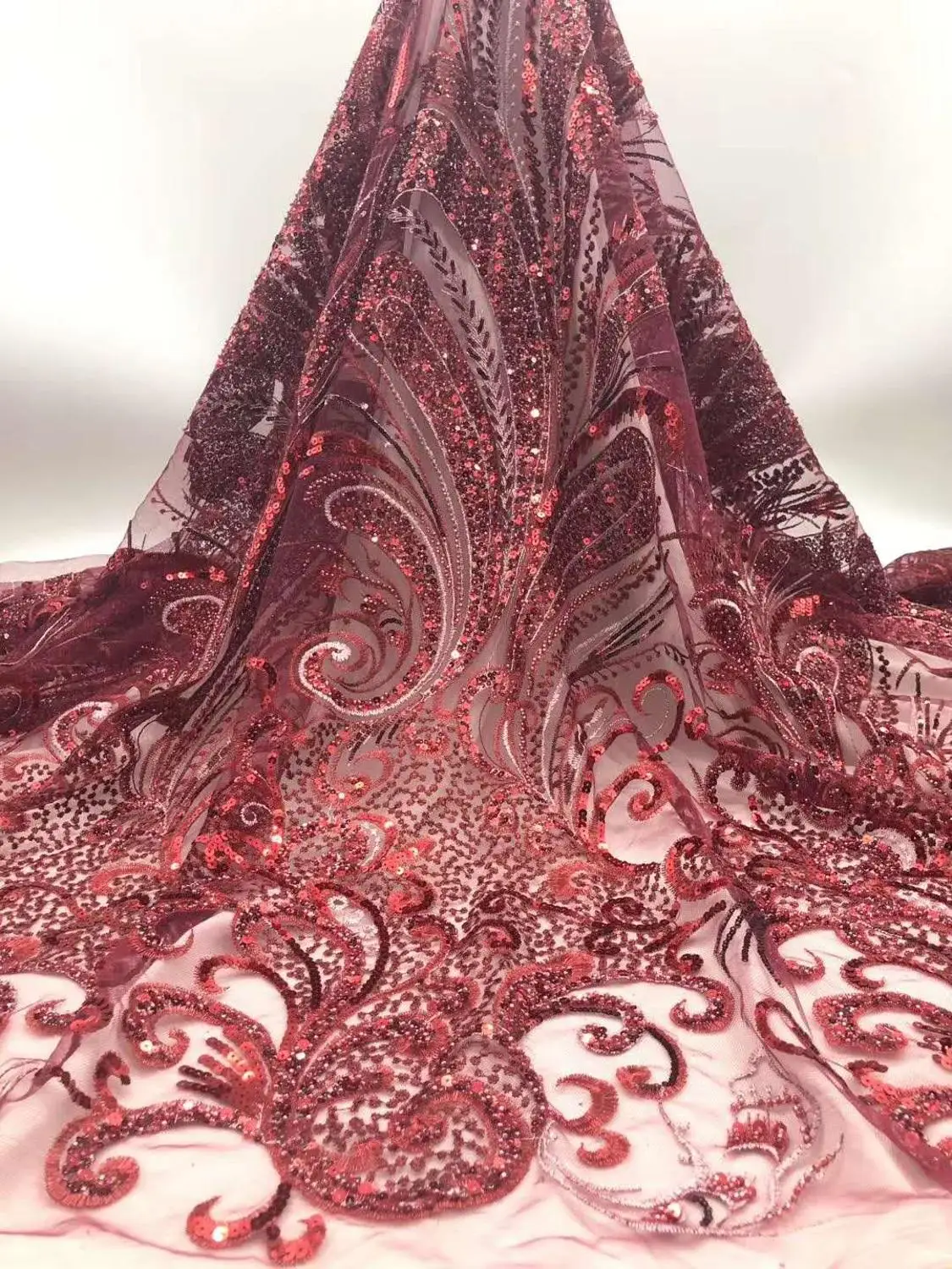 Изысканные Блестки + вышивка бусинами нигерийская кружевная ткань французский