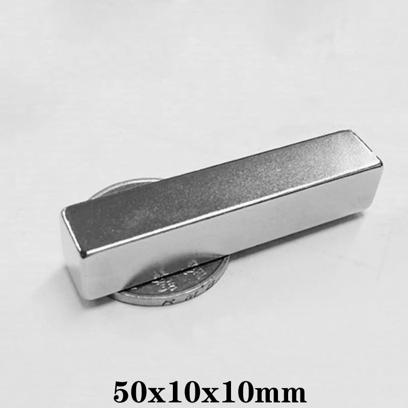 1/2/5/10/15/20 шт. 50x10x10 Сильный магнитный лист 50 мм * 10 постоянный неодимовый магнит