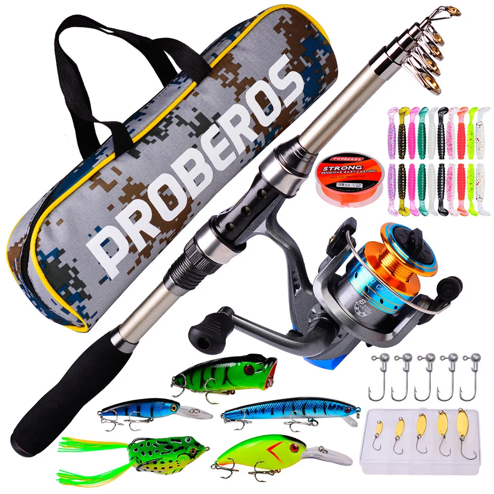 

Telescopic Fishing Rod and Reel Combos Full Kit, Carbon Fiber Fishing Pole, Left and Right Hand Can Change Fishing Reel Gear