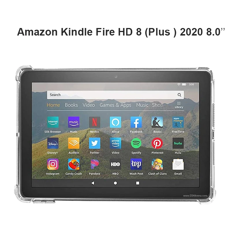 Чехол для планшета Amazon Fire HD 8 2020 10 поколения 0 дюйма Силиконовый ТПУ HD8 Plus