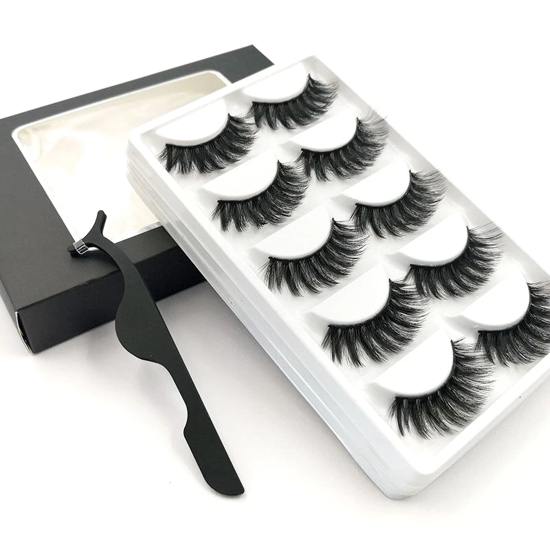 

15 pairs 3D Mink Lashes Natural False Eyelashes WIth tweezers Dramatic Volume Fake Lashes Makeup Eyelash Extension Silk lashes