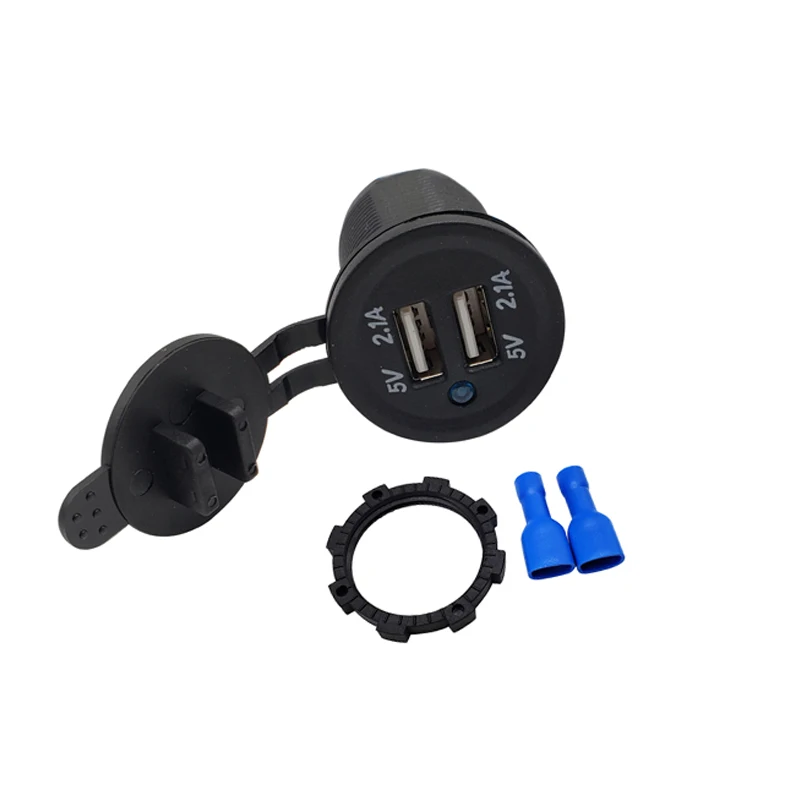 Устройство для автомобиля с двумя портами USB Зарядное устройство мотоцикла авто