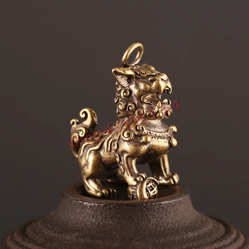 Креативный кулон в виде льва из чистой латуни изысканные поделки безделушки | Дом