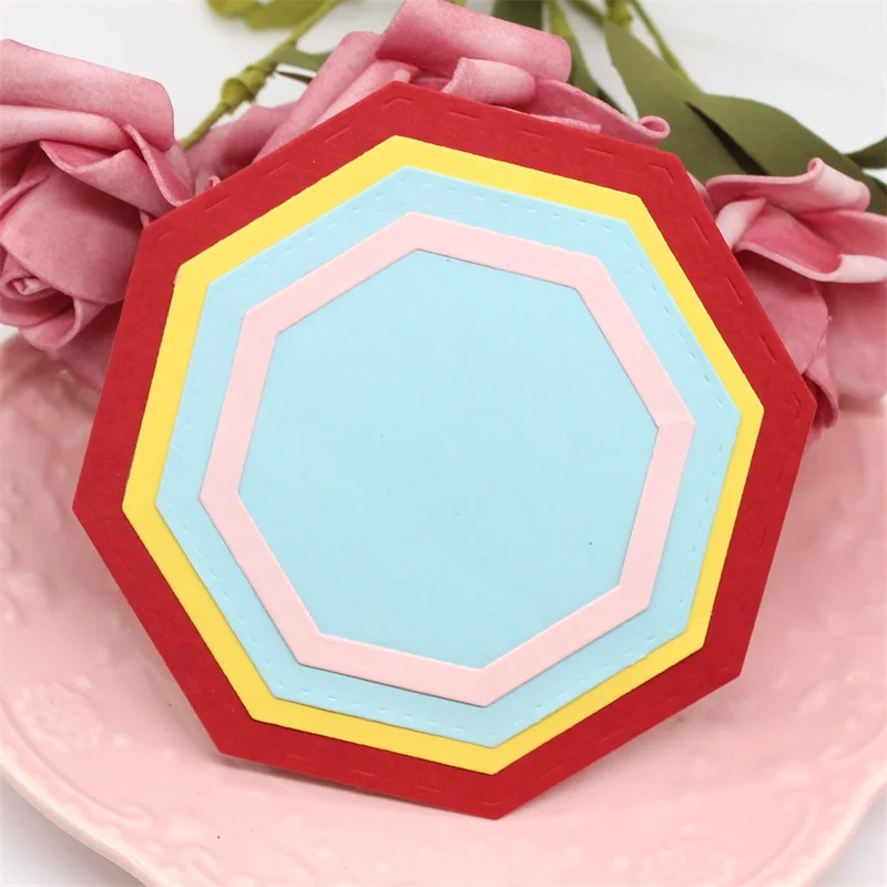 

Восьмиугольные металлические режущие штампы для DIY Скрапбукинг штамп/фото украшение для альбома штамп для открыток ручной работы