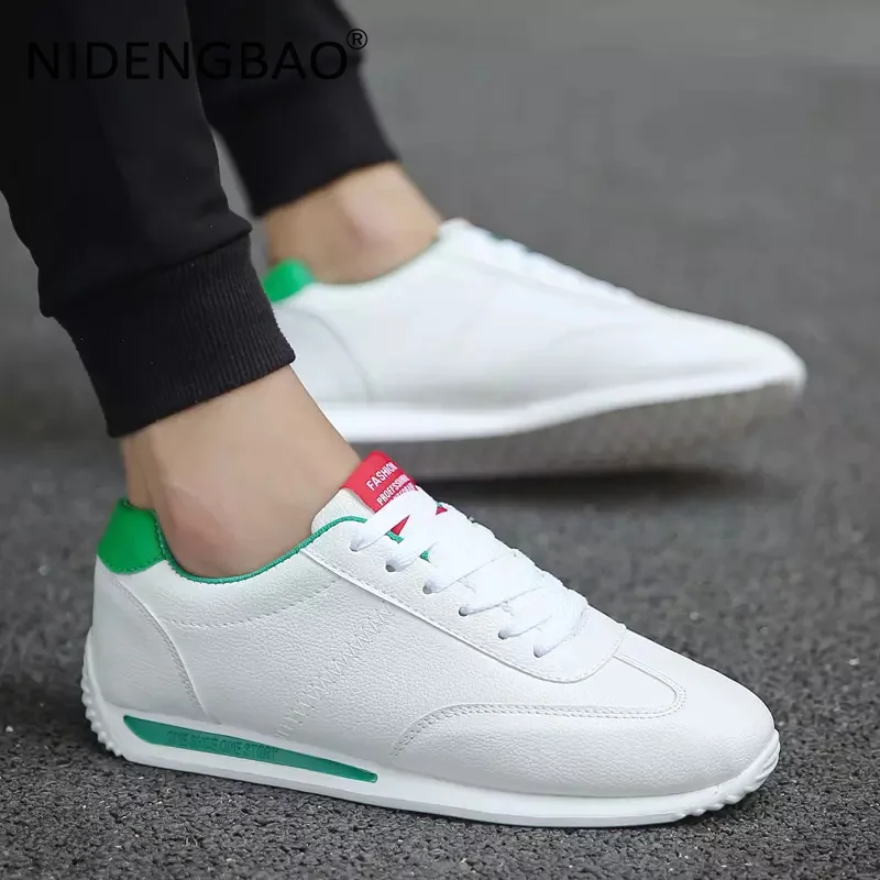 Обувь унисекс для мужчин и женщин Белая прогулочная обувь из искусственной кожи
