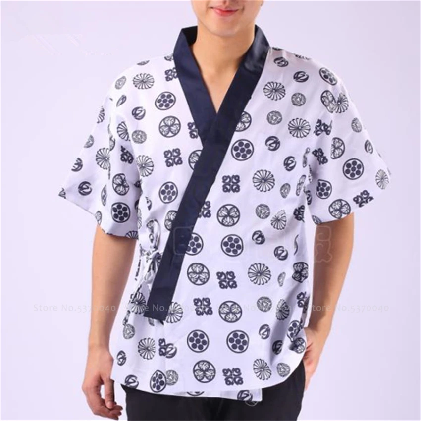 Халат-кимоно для ресторана суши шеф-повара с принтом |