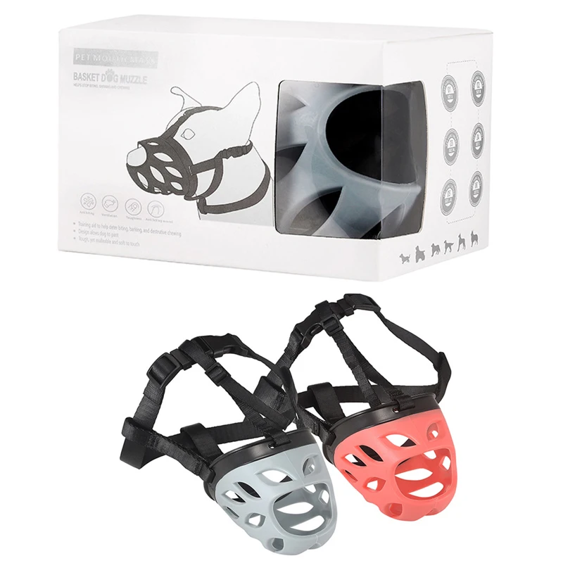 Мягкая намордник для собак регулируемый легкая резиновая намордница безопасная