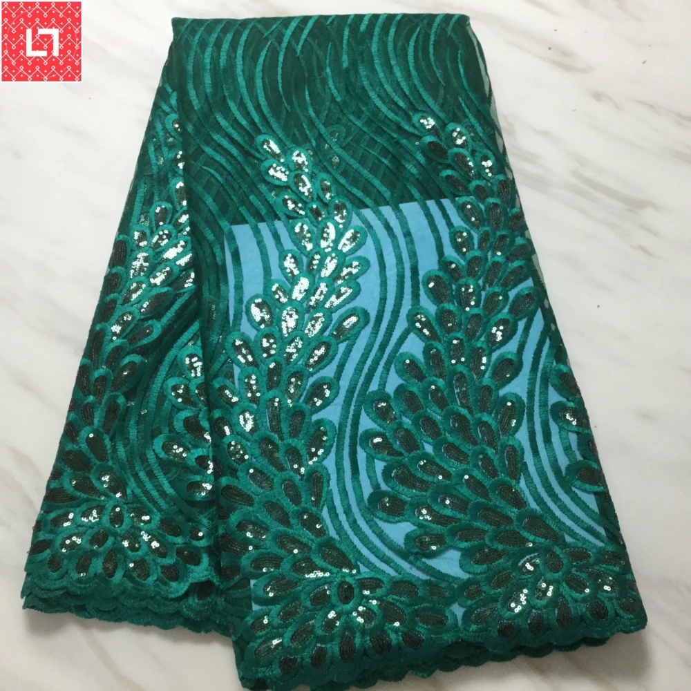 Кружевная ткань с блестками в африканском стиле кружевная вышивкой из парчи