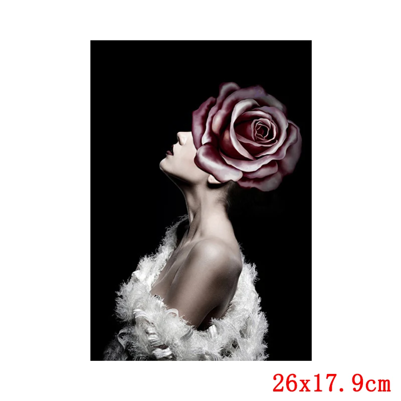 Нашивки для одежды красивая девушка термонаклейки теплопередача кофе леди