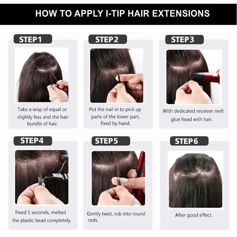 Классические кератиновые предварительно скрепленные накладные волосы Coda I Tip