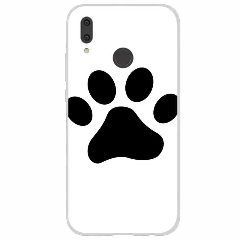 TPU Back Cover For Huawei Y3 Y5 Y6 Y7 2017 II Pro Silicone Soft Dog paw Phone Case Prime 2018 Y9 2019 |
