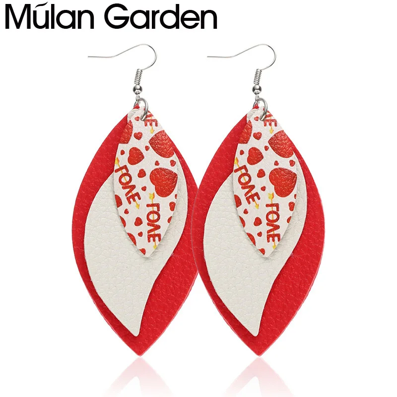 M &amp G Многослойные блестящие леопардовые серьги из искусственной кожи модные