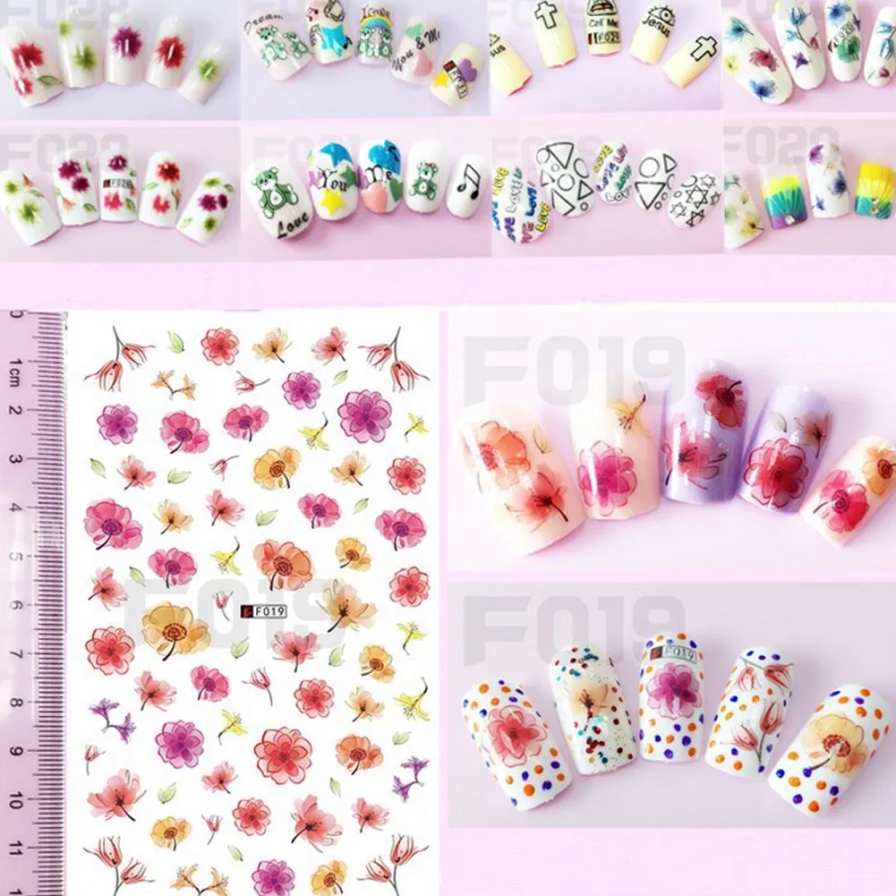 

Nail Art Water Decals Transfer Stickers Clear Flower Tips Manicure Decoration Nail Decals Nail Stickers Manicure Decor