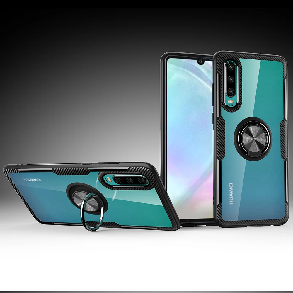 Закаленные линзы чехол Kickstand чехол Невидимый палец кольцо крышка чехол для huawei P30 P30Pro Mate20 Mate20pro P20 P20Pro P20lite
