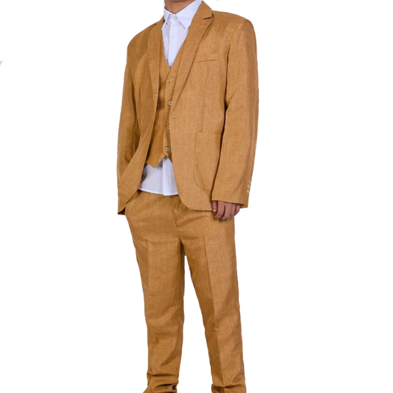 (Пиджак + брюки жилет) тонкий мужской костюм Весна Осень Тонкий деловой высокого