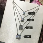 Ожерелье женское из серебра 925 пробы с муассанитом и головой быка, 1-3 карата