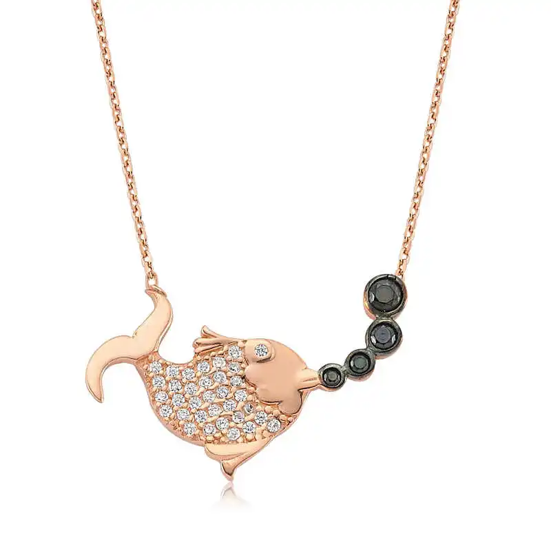 

Silver Fish Lady Necklace