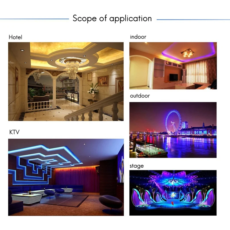 

LED Light Strip Controller LED5050 3528 RGB Light Strip Smart Bluetooth Music Controller 40-Key Infrared Remote Control
