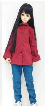 

T02-X548-9 Blyth Doll clothes 1/3 1/4 bjd 1/6 dolls Accessories cotton letter Long sleeve shirt long denim shorts