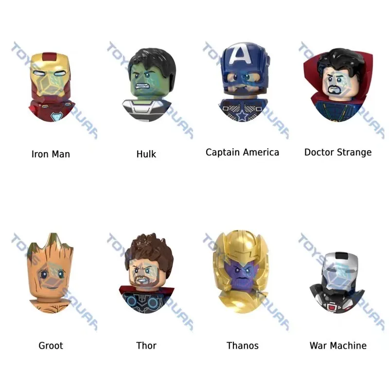 

The Thanos Super Iron Thor Doctor Captain War Machine Strange Man America Groot Model Building Blocks MOC Bricks Set Gifts Toys