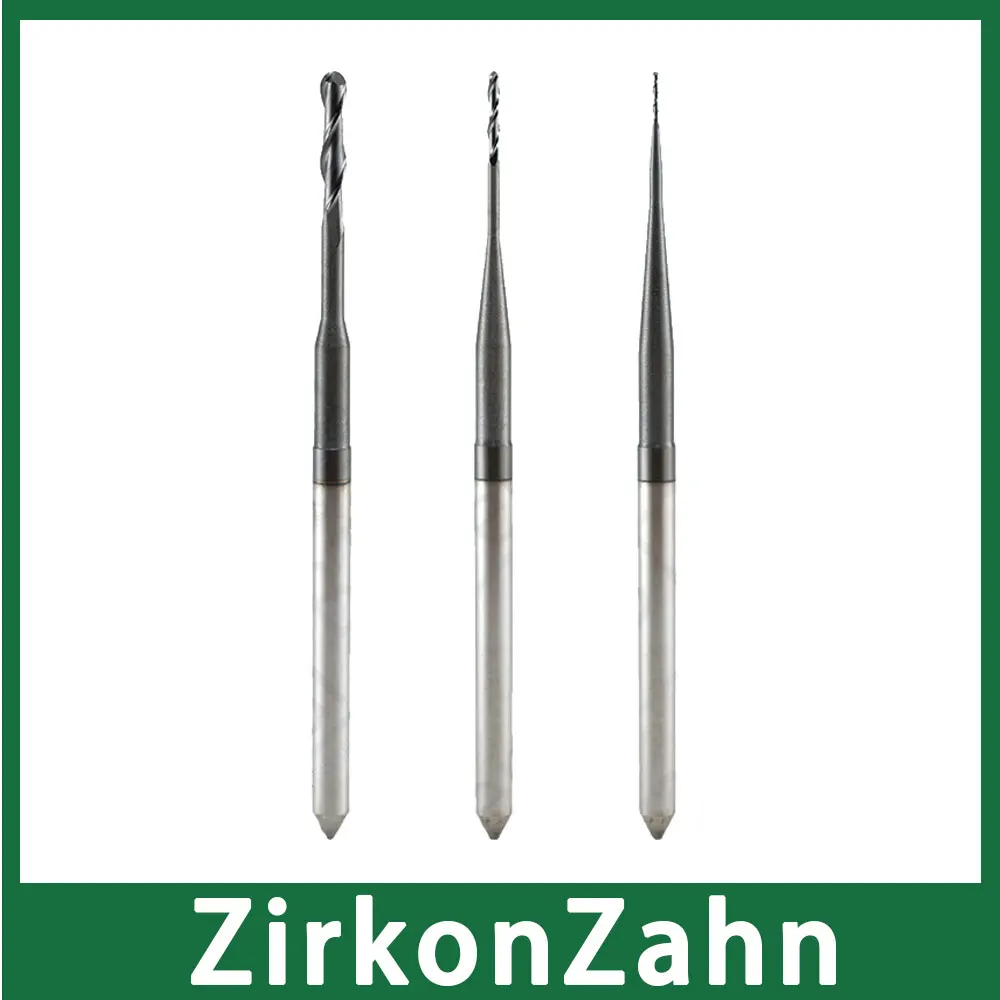 1pcs ZirkonZahn CADCAM End Mill 3mm DLC coat Milling about 170unit Zirconia