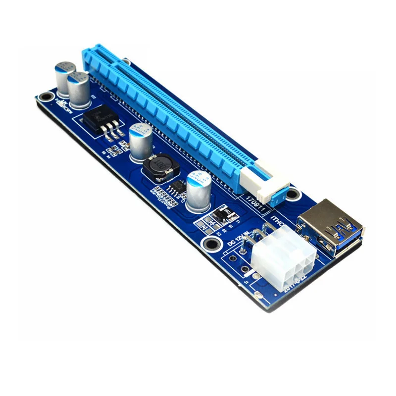 60cm USB 3.0 Mini PCI-E to PCIe PCI Express 1x 16x Extender Riser Raiser Card Adapter SATA 6Pin Power Cable for BTC Mining | Компьютеры и