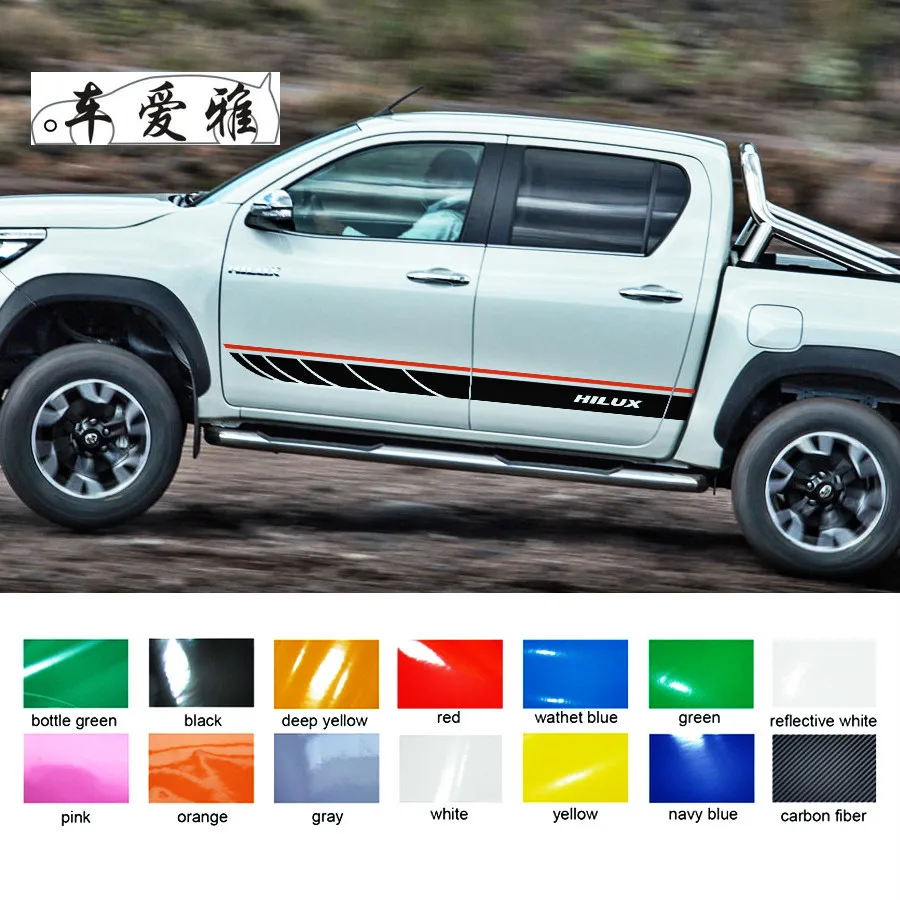 

2 шт., виниловые наклейки для Toyota Hilux Revo SR5 M70 M80 15 2016