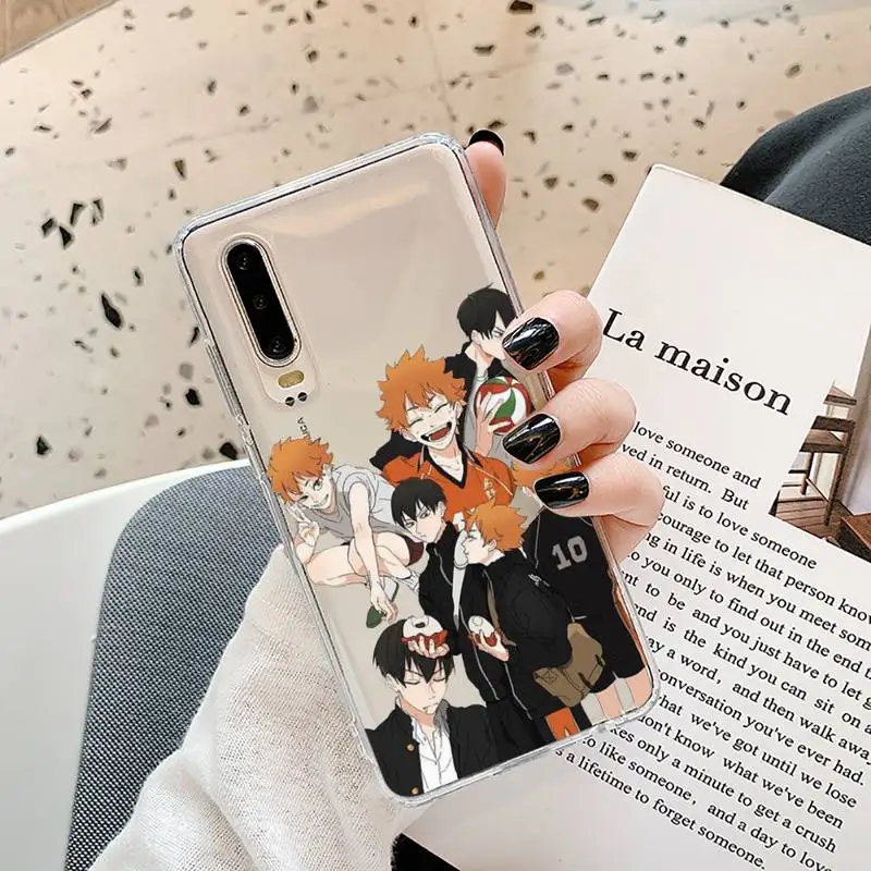 

Haikyuu Hinata attack Anime Phone Case Transparent for Samsung A71 S9 10 20 HUAWEI p30 40 honor 10i 8x xiaomi note 8 Pro 10t 11
