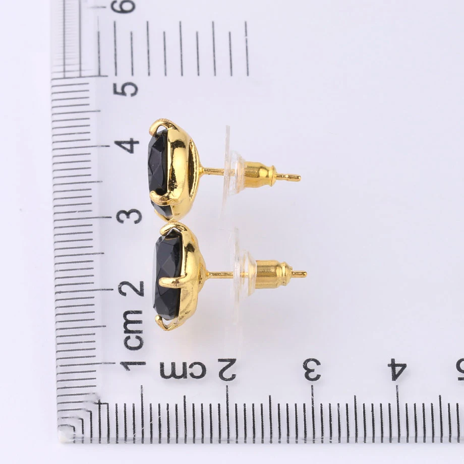 Натуральный камень серьги со шпилькой для женщин золото Цвет круглый розовый